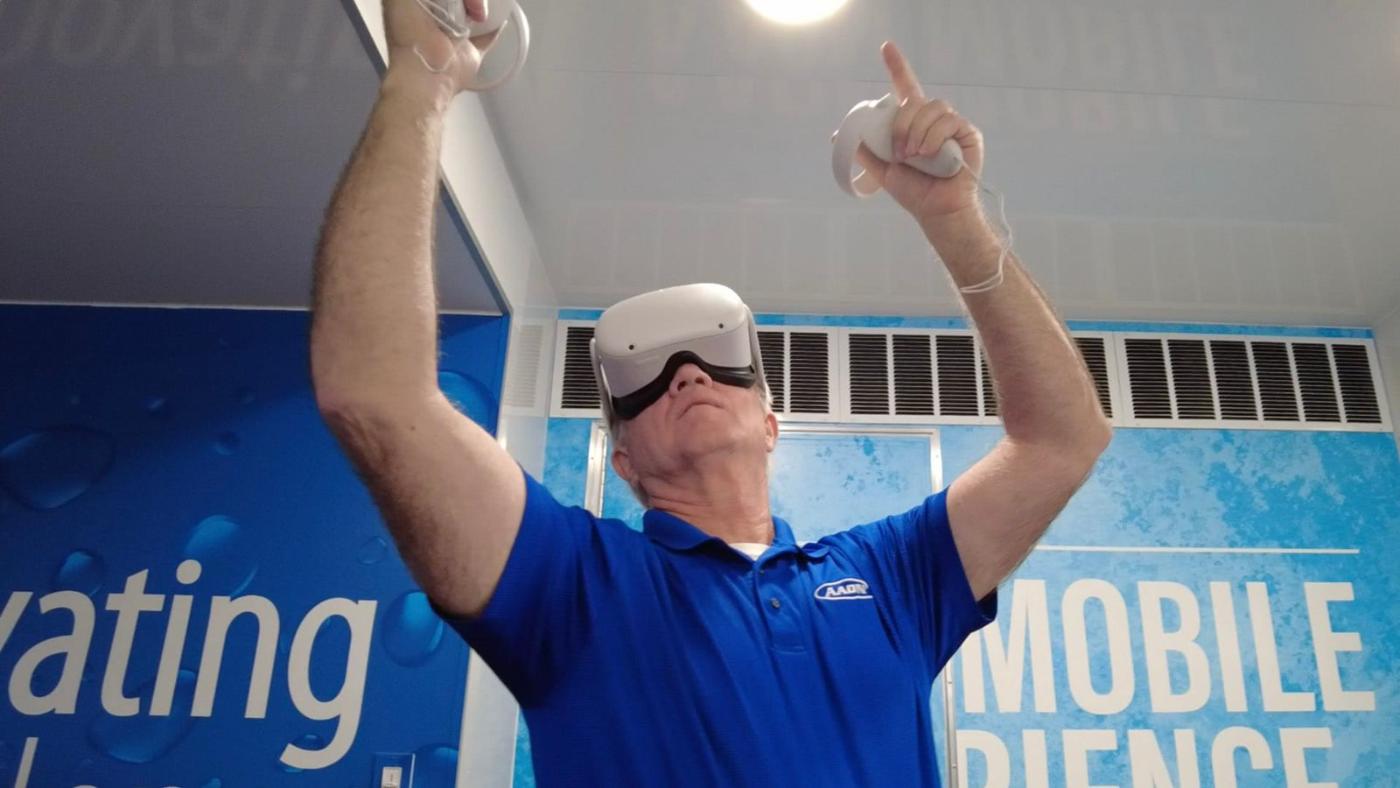 Customer trying the VR experience