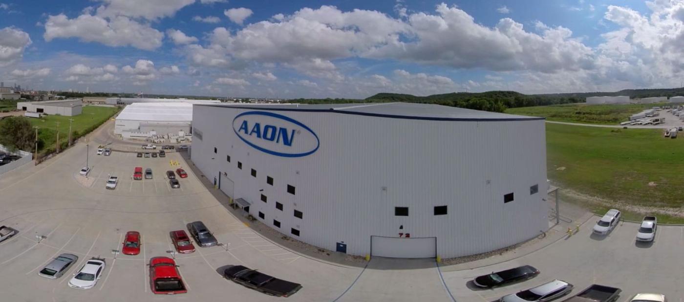 Drone shot of the factory