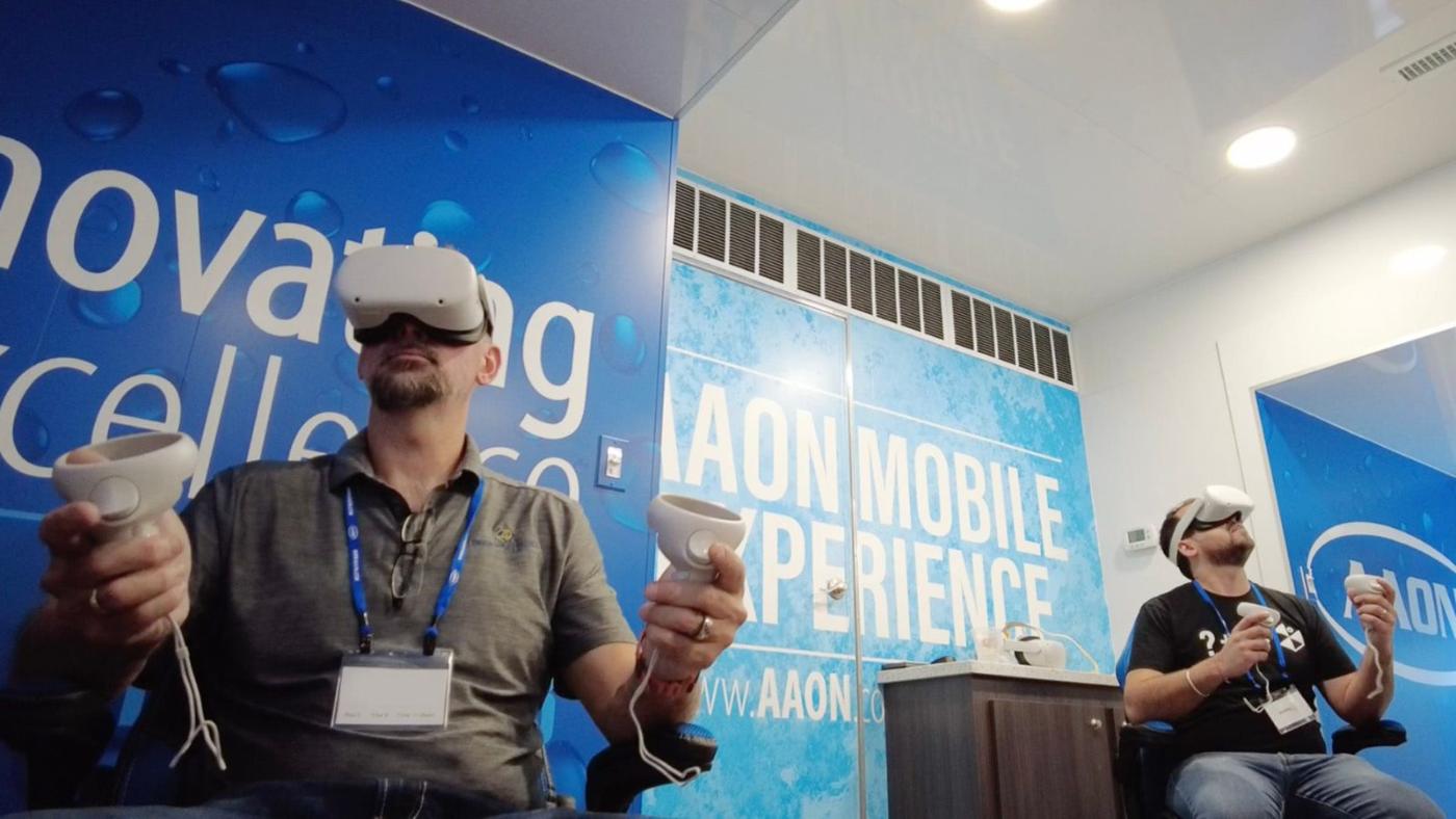 VR station in the trailer