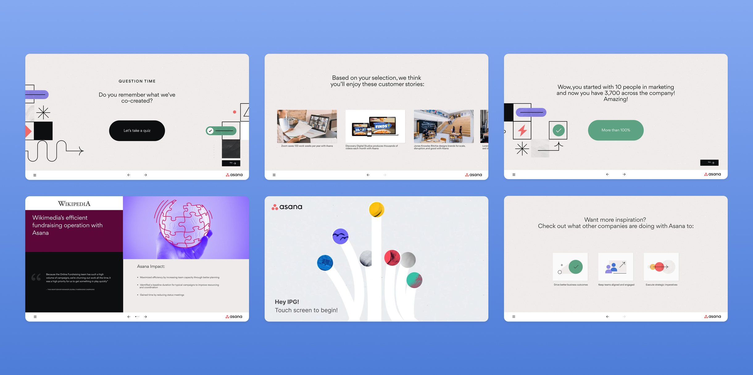 Task screens
