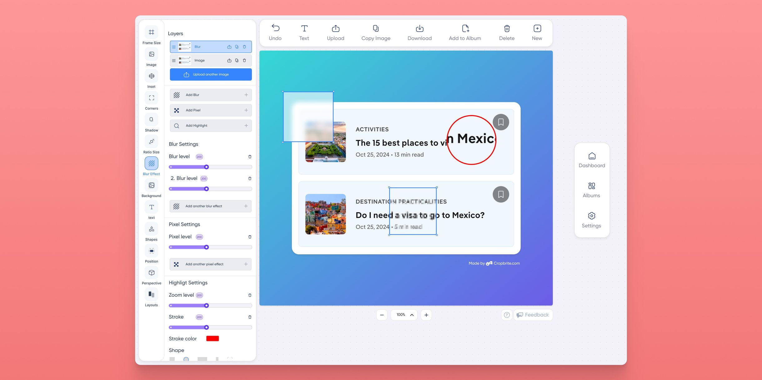 Cropbright editor