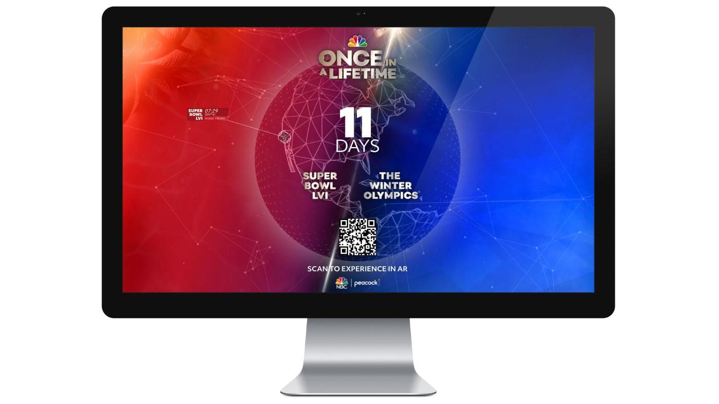 Desktop landing page with QR code