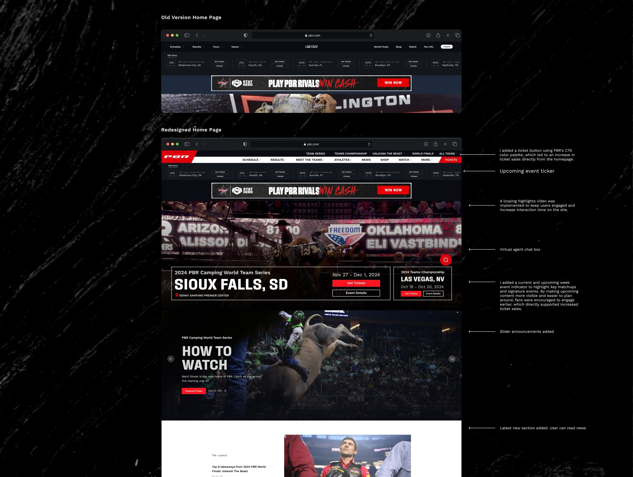 Homepage redesign