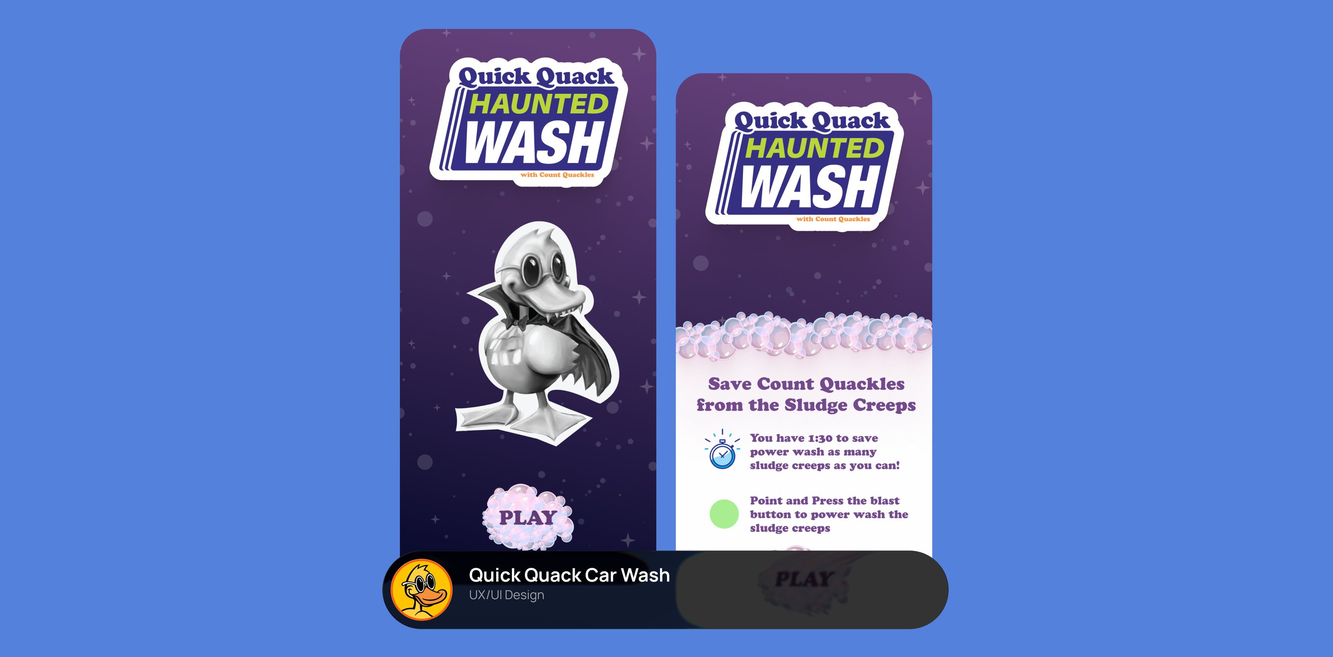 Quick Quack Haunted Wash game screens