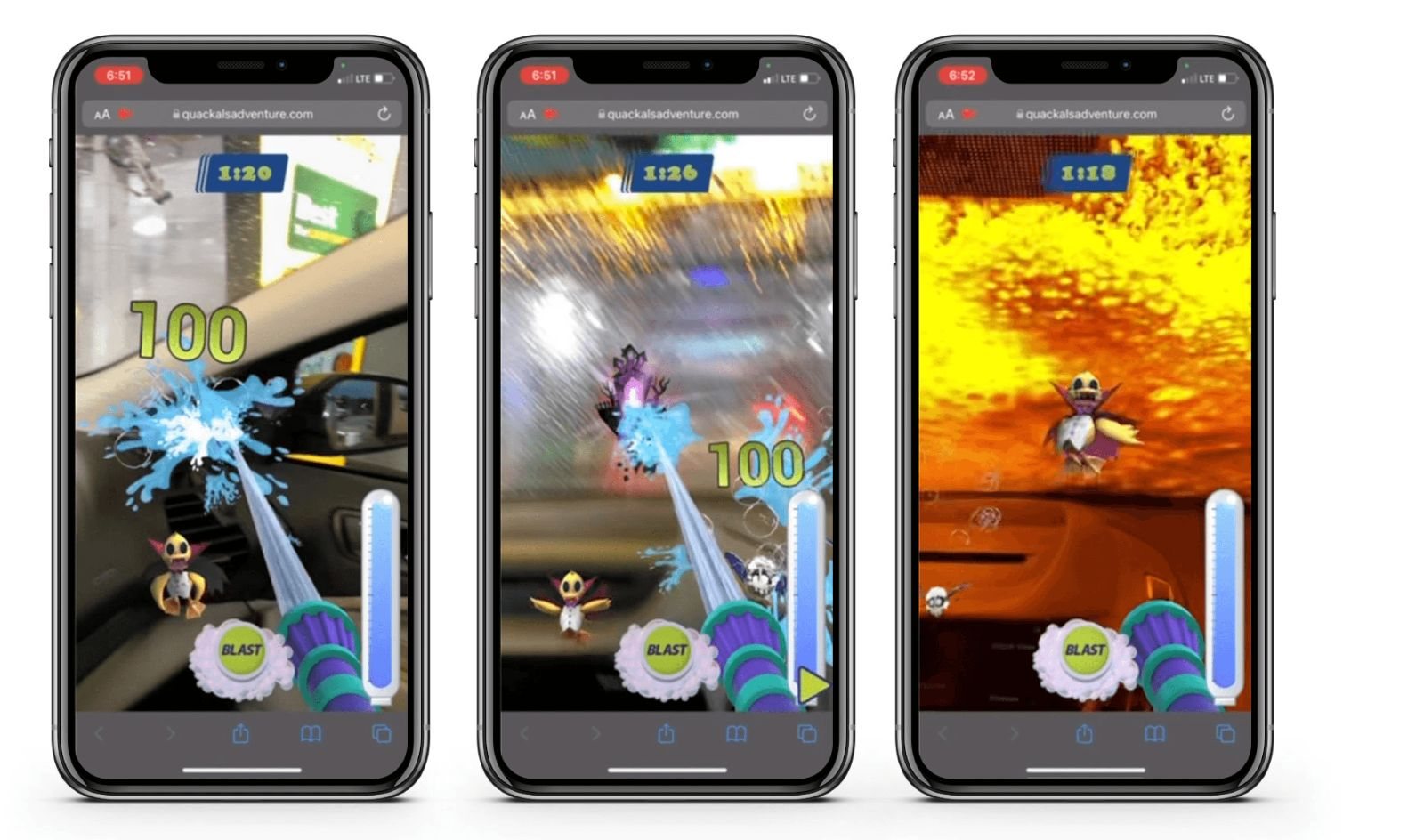 Gameplay screens