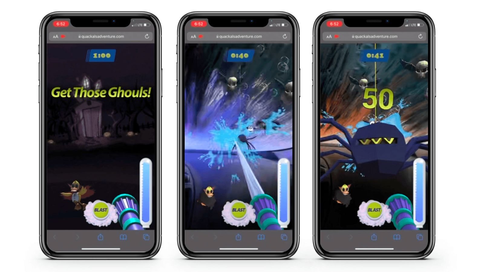 Gameplay screens