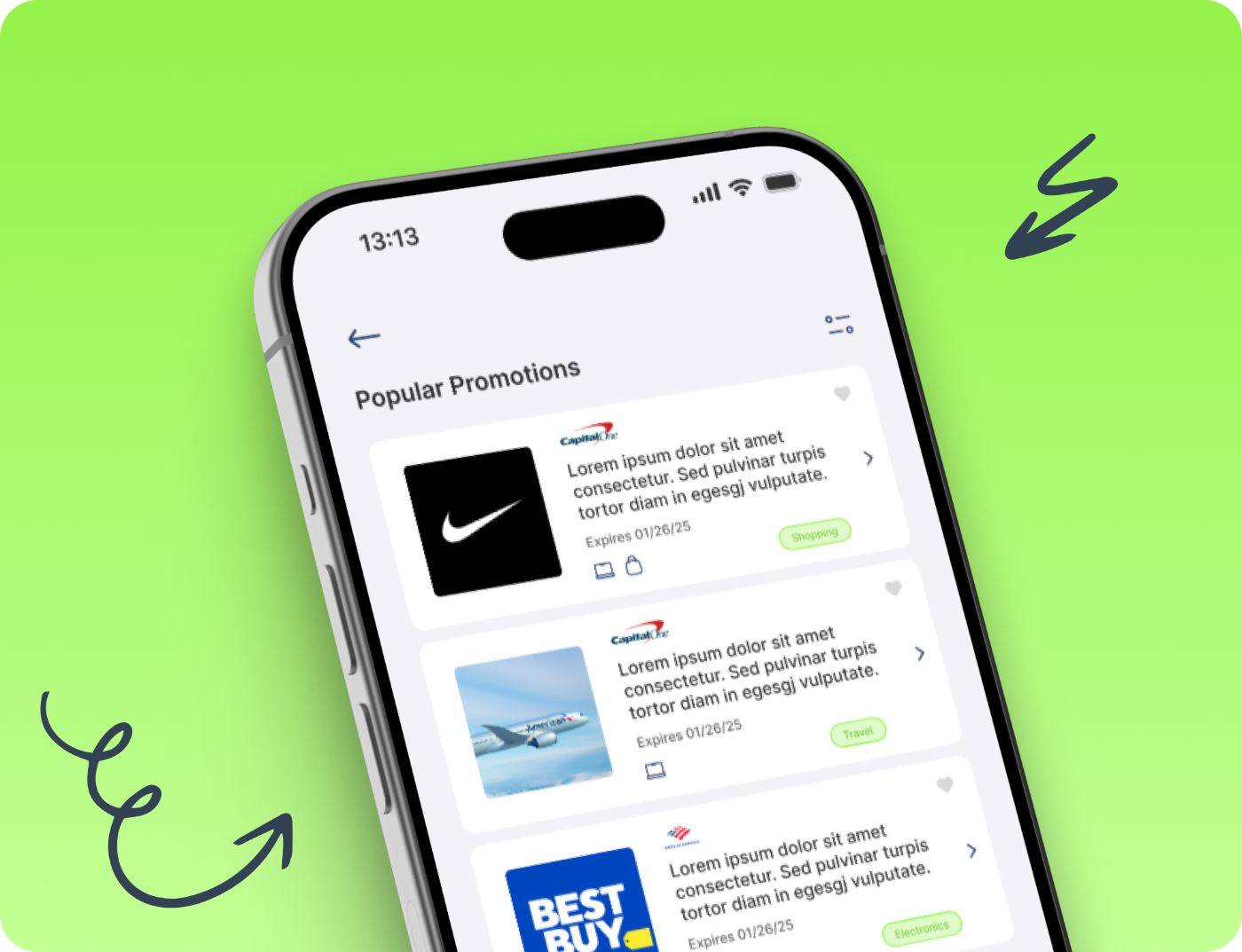 Rewardly popular promotions screen