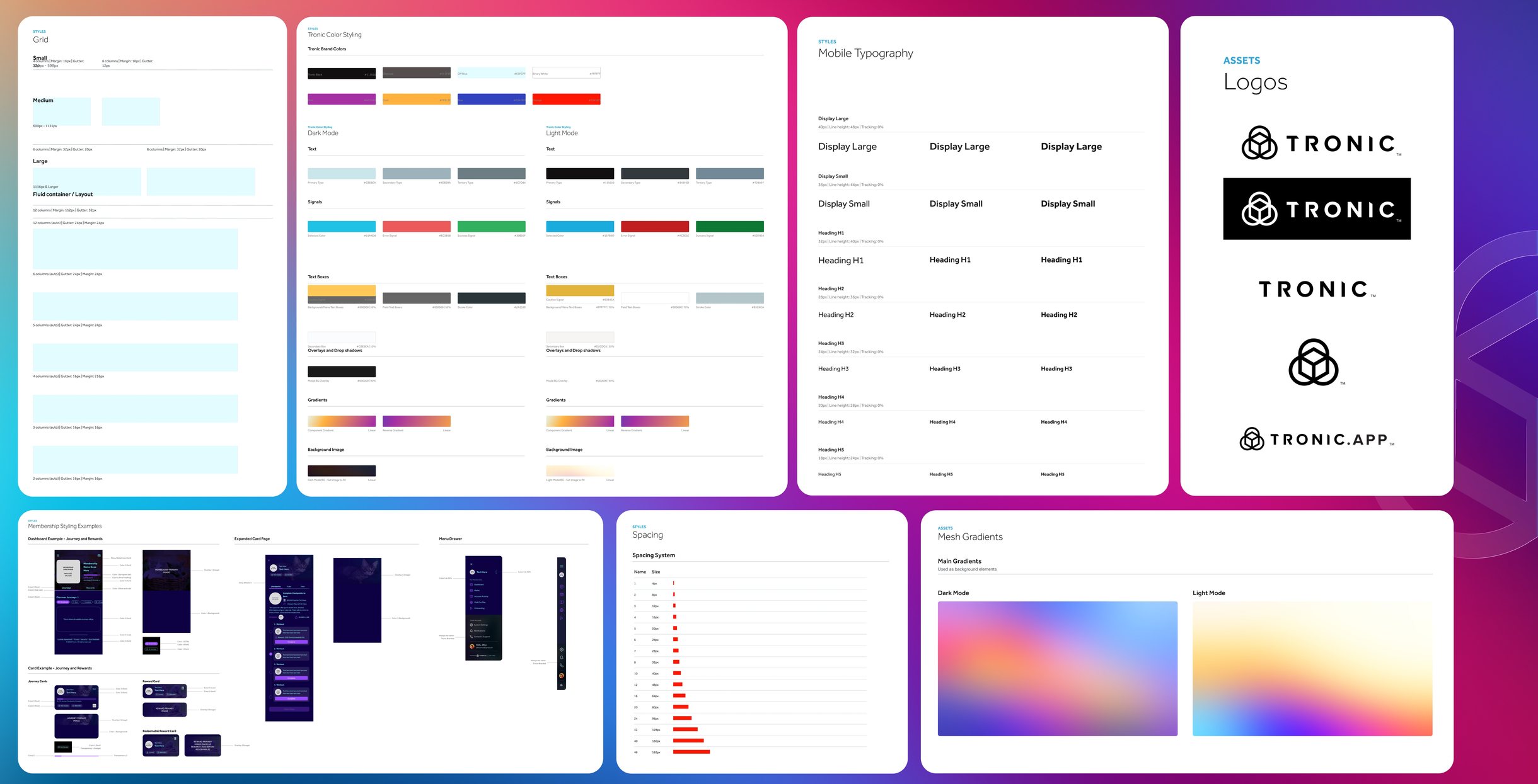 Design system typography and colors